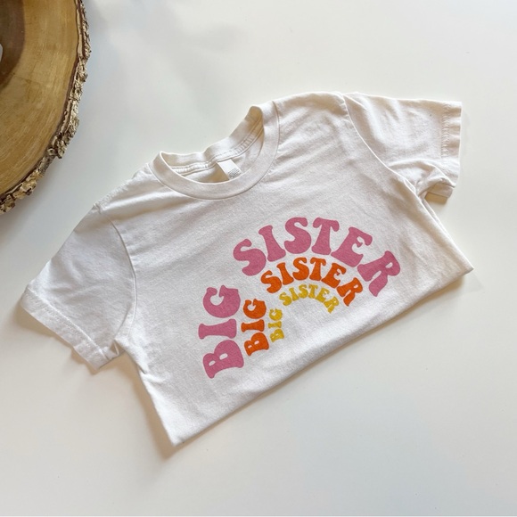 Other - Big Sister Retro Rainbow Tee | Size 6-8
